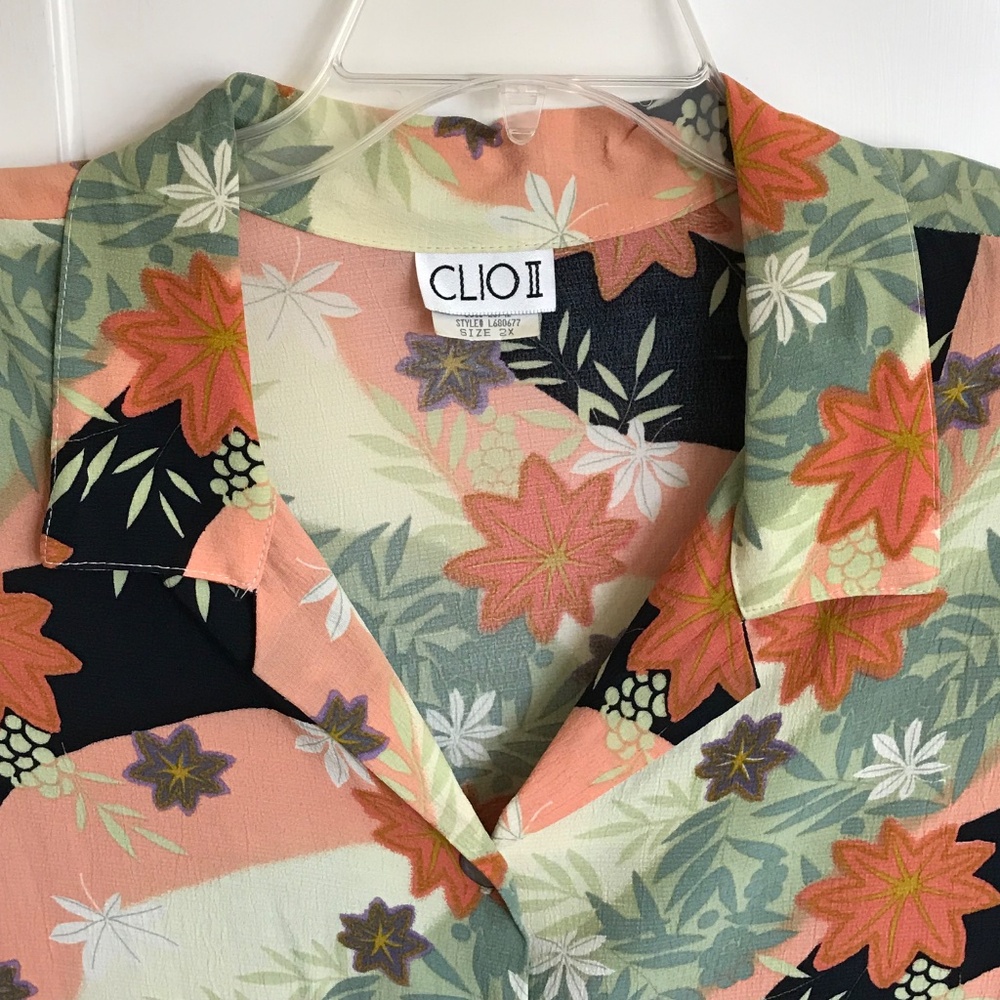 Women's Floral Print Top - Multicolor - Picture 2 of 16